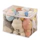 thumbnail image 1 of Clear Toy Storage Organizer Bags, Reusable PVC Travel Waterproof Zipper Bags - White, 1 of 5