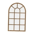 thumbnail image 5 of FashionCha Arched Window Wall Mirror, Decorative Wall Mirror, Modern Minimalist Wall Art, Window Pane Arch Mirror for Living Room, Farmhouse Brown, 5 of 9