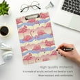 thumbnail image 4 of FMSHPON Flamingo Tropical Bird Pink Tie Dye Clipboard Hardboard Wood Nursing Clip Board and Pull for Standard A4 Letter 13x9 inches, 4 of 7