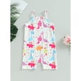 thumbnail image 3 of Arvbitana Toddler Kids Girls Summer Suspenders Jumpsuits Sleeveless Giraffe/Dinosaur Print Romper Little Girls Casual Bodysuits 2T-7T, 3 of 7