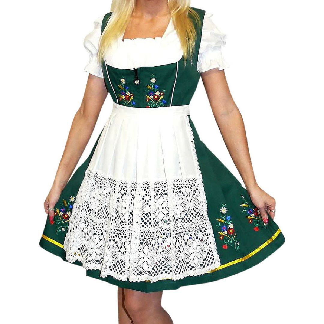 German Dirndl Wear Bavarian 3pcs Children Dirndl Dress Oktoberfest 2T,4T,6,8,10,11,12 