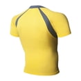 thumbnail image 3 of Sports Workout Compression Shirt for Men Quick Drying Breathable T Shirt Short Sleeve Crew Neck Tee Yellow XXL, 3 of 3