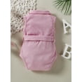 thumbnail image 3 of Bagilaanoe Newborn Baby Girls Summer Casual Romper Sleeveless Lapel Button Down Playsuit 3M 6M 12M 18M 24M Casual Bodysuit, 3 of 8