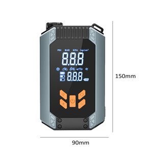 Inflator Tire Inflator Portable Air Compressor for Car Tires, 150PSI Cordless Air Pump Portable Bike Tire Pump with LCD Display Screen LED Lighting Intelligent Clip for Car,