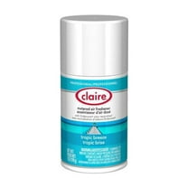 Claire Metered Air Freshener, 7 oz Aerosol Spray, Tropic Breeze, 12/Carton