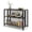 Gray, variant on Spaco 36 Inch 3-Tier Bar Table with Storage Metal Frame Adjustable Foot Pads for Dining Room-Rustic Brown, Counter Height Table, Kitchen Bar Height Table and Chairs for Dining Room, Small Space