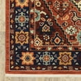 thumbnail image 3 of 6' Red Blue Machine Woven Oriental Indoor Runner Rug, 3 of 4