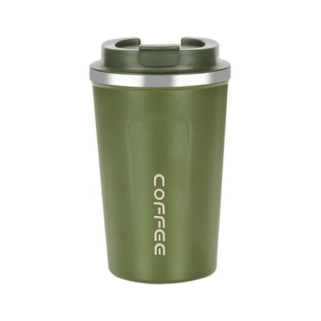 

HZEWLS 380ml/500ml Automobile Mugs 304 Stainless Steel Thermal Tea Mugs for Home Office (380ml Green)
