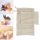 thumbnail image 3 of Bolsas reutilizables de algodón para verduras, bolsas para almacenar alimentos, bolsas para frutas y verduras. Hebilla de plata 3pcs, 3 of 9