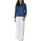 thumbnail image 2 of BLUSA DE SATÉN PARA MUJERES CHIC INSPIRADA, DE MANGA LARGA, CAMISA DE OFICINA CON BOTONES, TALLA S, AZUL OSCURO, 2 of 6