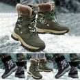 thumbnail image 4 of YLYL Womens Mens Camouflage Snow Boots Warm Fur Lined Anti-Slip Waterproof Lace up Winter Mid Calf Boot, 4 of 9