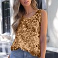 thumbnail image 6 of Laqbezok Women's Large Round Sequin Tank Top, Sparkly Sleeveless Scoop Neck Paillette Blouse, Shiny Party Clubbing Outfit, 6 of 6