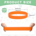thumbnail image 2 of 100Pcs Silicone Rubber Bands Non-slip 4 Inch Flat for Books, Orange, 2 of 6
