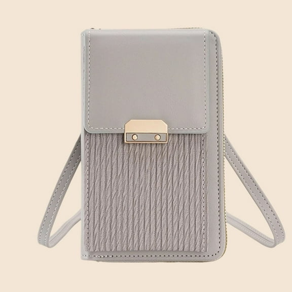 breaise PU Leather Small Crossbody Phone Bag,Phone Shoulder Bag,Zipper Shoulder Bag Wallet Purse Pocket