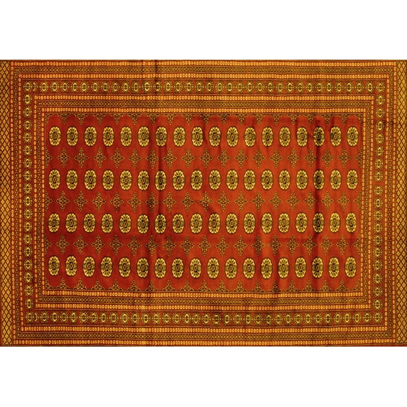 Ahgly Company Indoor Rectangle Southwestern Yellow Country Area Rugs, 6' x 9'