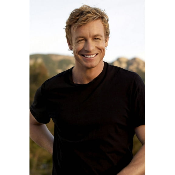Simon Baker poster Metal Sign 8inx 12in Print on Metal 8x12 #678043 Square Adults Z Posters