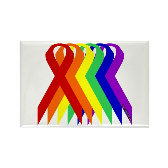 CafePress - Ribbons For All - Rectangle Magnet, 2"x3" Refrigerator Magnet