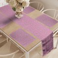 thumbnail image 2 of Ambesonne Floral Table Runner & Placemats, Big Grey Flowers Petals, Placemat 4 pcs + Runner 14"x72", Pink and Grey, 2 of 2