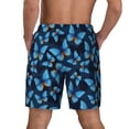 thumbnail image 2 of Lsque Mens Swim Trunks Blue Butterfly Pattern - Bathing Suit Compression Liner - Beach Swim Shorts Swimwear - (S-3XL) - Stretch Quick Dry -X-Large, 2 of 9
