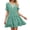 Green, variant on EASYBRAUS Women V Neck Summer A Line Dress Loose Fit Elastic Waist Casual Midi Dress