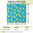 thumbnail image 2 of Lemon Print Tablecloth Bright Yellow Fruit and Fresh Floral Pattern for Summer Kitchen Decor, 2 of 6