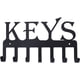 thumbnail image 1 of Llavero de metal negro para colgar en la pared, ideal para puerta de garaje, con 7 ganchos., 1 of 7