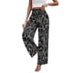 thumbnail image 5 of Women Floral Print Palazzo Pants Summer Bohemian Wide Leg Pants High Waist Casual Lounge Pant Trousers with Pockets, 5 of 5
