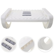 ADDHAT Ergonomic Non- White Plastic Foot Rest Under Desk Support for Comfortable Office and Home Use
