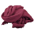 thumbnail image 2 of Home Soft Things Knitted Tweed Throw Couch Cover Blanket, 50 x 60, Crushed Berry, 2 of 5