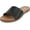 Black PU, variant on Shoes Women Flip Flops Basic Plain Slides Slip On Sandals Casual Peep Toe Single Band BOARD-S Black PU 6.5
