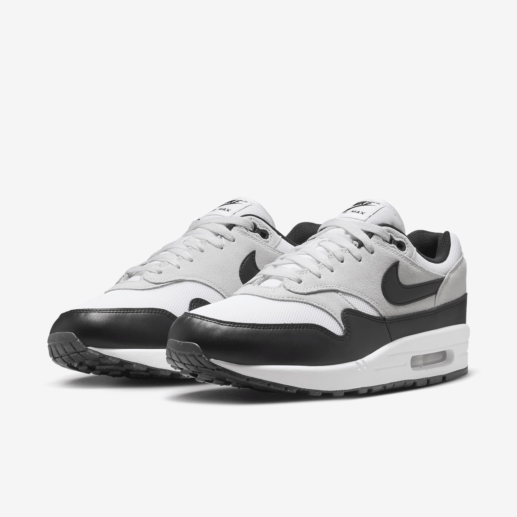 Nike Air Max 1 Essential Men's Shoes (FZ5808-102, White/Pure Platinum/Black) Size 9.5