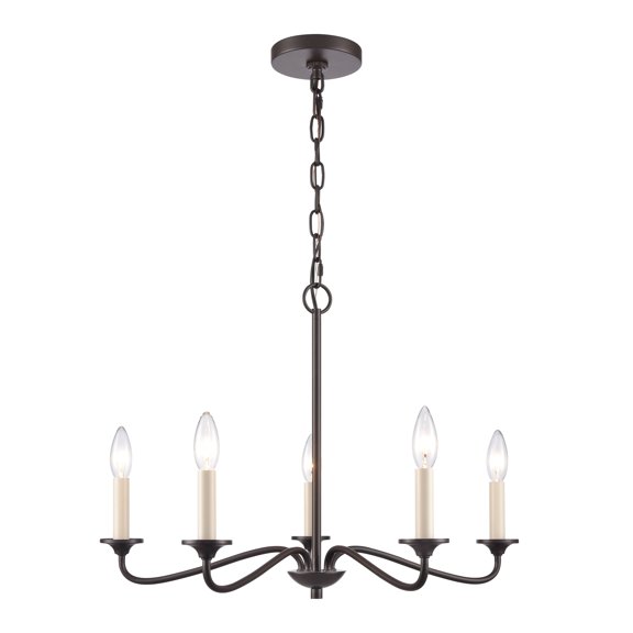 Elk Home 23.75-Inch Wide Quinn Chandelier, Transitional, Old Bronze