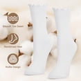 thumbnail image 3 of Loritta 7 Pairs Ruffle Socks Womens Crew Socks Casual Cute Frilly Cotton Socks for Women Soft, 3 of 9