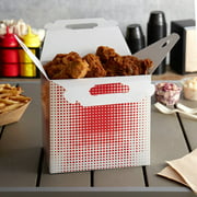 8" x 5" x 8" Red Plaid Barn Take-Out Lunch / Chicken Box - 125/Case