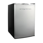 Frigidaire 4.5 Cu Ft Compact Refrigerator with Freezer, Platinum Mini Fridge with Chrome Trim for Apartment, Dorm, Office, Garage