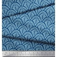 thumbnail image 2 of Soimoi Blue Rayon Fabric Floral Damask Print Fabric by Yard 42 Inch Wide, 2 of 3