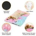 thumbnail image 3 of Katieovy Large Dog Bed, 34 x 22 inch Fluffy Plush Dog Cage Bed, Washable Dog Mat with Non-Slip Bottom for Large and Medium Dogs,Rainbow, 3 of 8