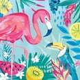 thumbnail image 3 of Zaman, Farida 20x20 Black Modern Framed Museum Art Print Titled - Fruity Flamingos II, 3 of 5