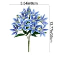 thumbnail image 3 of SLYNSHome Lily Artificial Flowers Bouquet Blue Lilies Silk Faux Flowers Fake Floral Lily Bouquet for Office Home Decor, 3 of 8