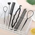 thumbnail image 3 of LIURUIJIA Hair Braiding Tools Hair Loop Styling Tools French Braiding Tools Hair Pull-Through Tools DIY Hair Styling Tools Hair Braiding Tools for Women and Girls (Pack of 6 ), 3 of 7