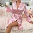 thumbnail image 7 of Bovxnpu Robes for Women, Silk Robes for Women Satin Bride Bridesmaid Wedding Party Robes Lightweight Sleepwear, 7 of 7