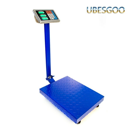 - UBesGoo 660 LB Weight Computing Scale Digital Floor Platform Warehouse Shipping Postal blue
