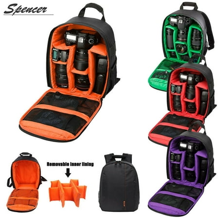 Spencer DSLR Camera/Video Backpack Waterproof Camera Bag for SLR/DSLR Camera, Lens and Accessories "Orange"