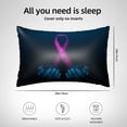 thumbnail image 6 of Bingfone Two Human Hands are Holds Pink Ribbon Awareness Print Satin Pillowcase for Hair - Standard Size with Zipper Silky & Soft Pillow Covers,20x30 inches, 6 of 8