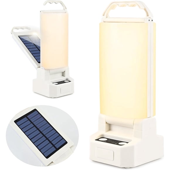 Kidsjoy Solar Lantern with 4500mAh Power Bank, Waterproof Portable LED Camping Light, Rechargeable USB-C, 4 Modes Dimmable for Hiking, Emergency, Power Outage