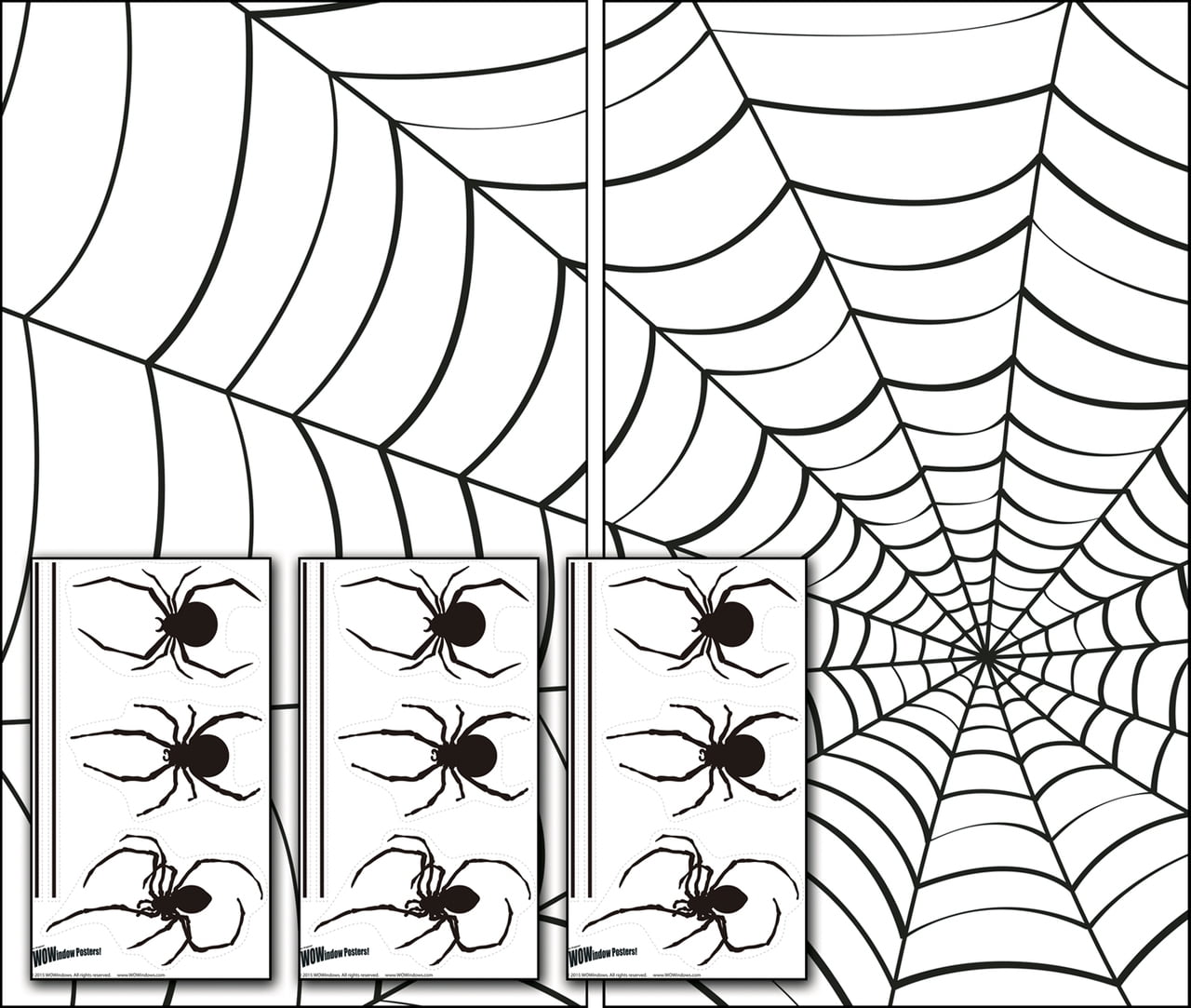 Make a Scene Spiders and Webs Wowindow Window Poster Halloween Decoration NEW 