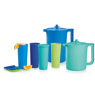 Tupperware Heritage Pitcher, Mint Green, 1 Gal with Lid, 4