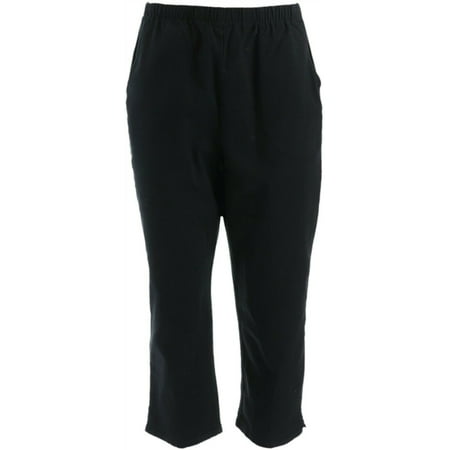 Denim & Co Stretch Crop Pants Side Pockets A14925