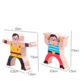 thumbnail image 4 of Juegos de apilamiento de madera, juegos de bloques de equilibrio, juguetes educativos para niños pequeños para niños de 3 4 5 6 años, bebés, adultos, 16 piezas (acróbatas apilables) Feliz Sencillez, 4 of 5
