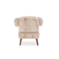 thumbnail image 6 of Michael Amini Faux Fur Puppy Accent Chair in Stone Natural and Capri Wood, 6 of 8
